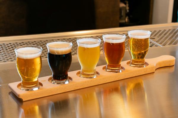 Craft beer flight